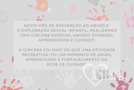 1ª Gincana 18 de maio: “pule, brinque e cuide!”