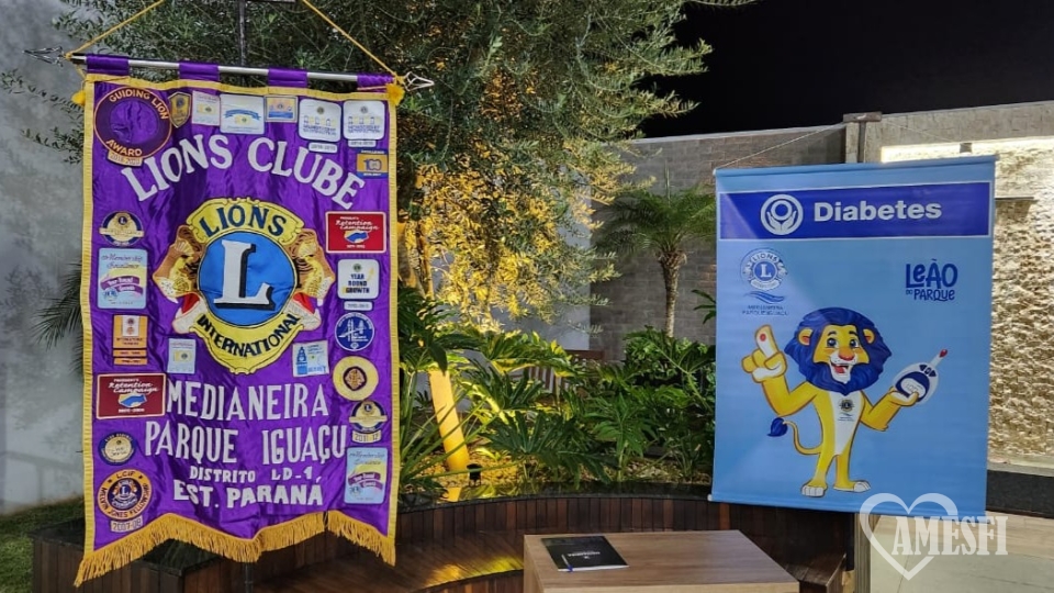 Imagem do post . LIONS CLUBE MEDIANEIRA PARQUE IGUAÇU - AÇÃO DE PREVENÇÃO DA DIABETES COM ALUNOS DA AMESFI